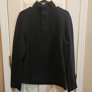 Men’s Banana Republic Sweatshirt M Black Quarter Button